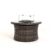 North Cape Lakeside 42" Round Woven Fire Table - NC5314R42-HUSK