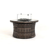 North Cape Lakeside 42" Round Woven Fire Table - NC5314R42-HUSK