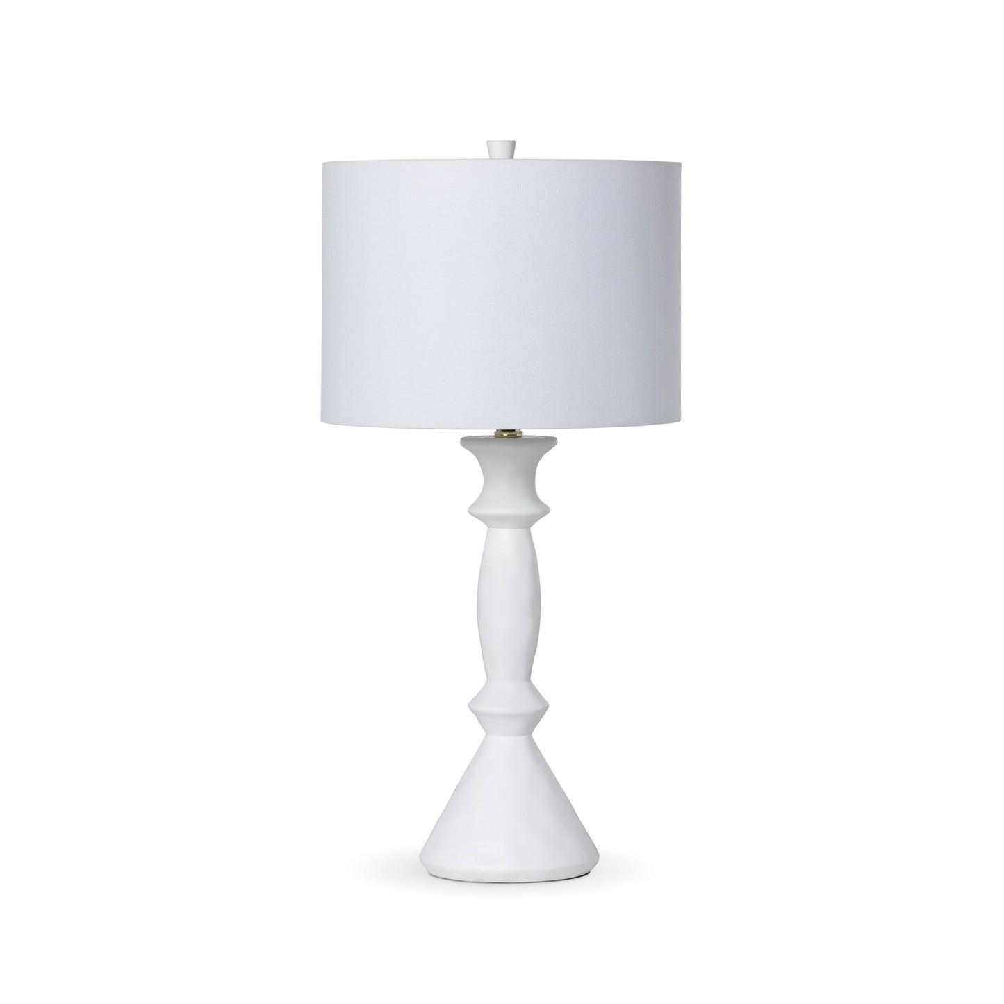 Park Hill Collection Douglas Table Lamp - Elegant White Plaster Finish with Fabric Shade, Modern Design for Any Space - ELT26019