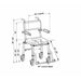 Nuprodx Multichair Wheeled Shower and Commode Chair - Mc4000