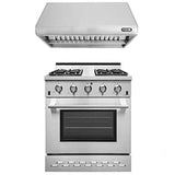 NXR 30" Propane Gas Range and RH3001 Under Cabinet Hood Bundle in Stainless Steel - SC3055LPRHBD