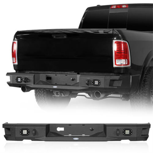 Offroad Aftermarket Rear Bumper w/LED Lights For 2009-2018 Dodge Ram 1500 - Hooke Road - HE.6025-S