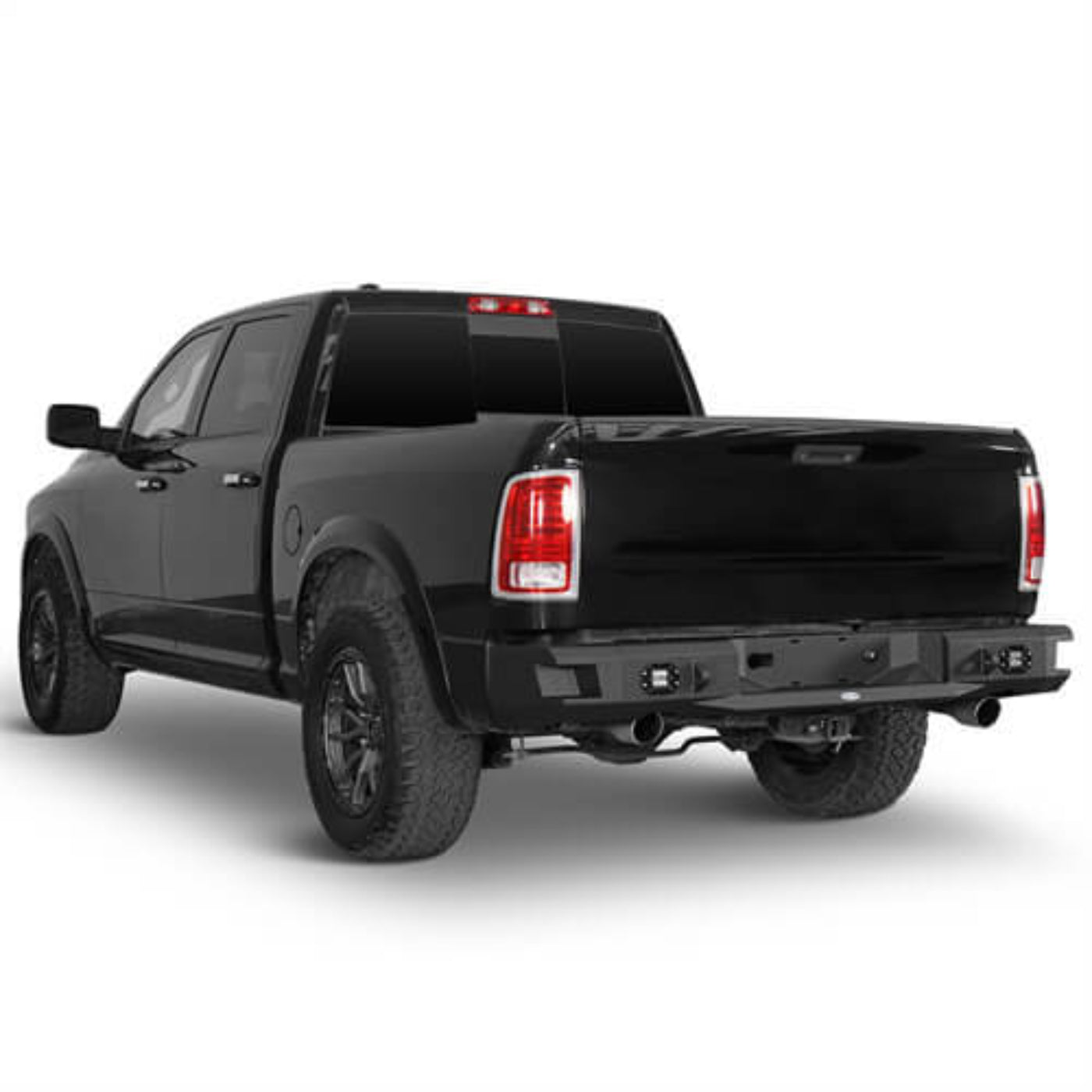 Offroad Aftermarket Rear Bumper w/LED Lights For 2009-2018 Dodge Ram 1500 - Hooke Road - HE.6025-S