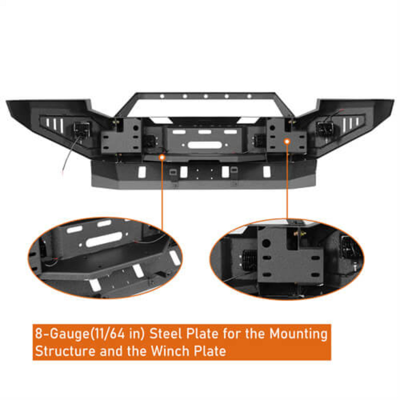 2005-2007 Ford F250 Front Bumper & Rear Bumper - Hooke Road - HE.8505+HE.8504