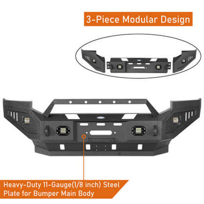 2005-2007 Ford F250 Front Bumper & Rear Bumper - Hooke Road - HE.8505+HE.8504