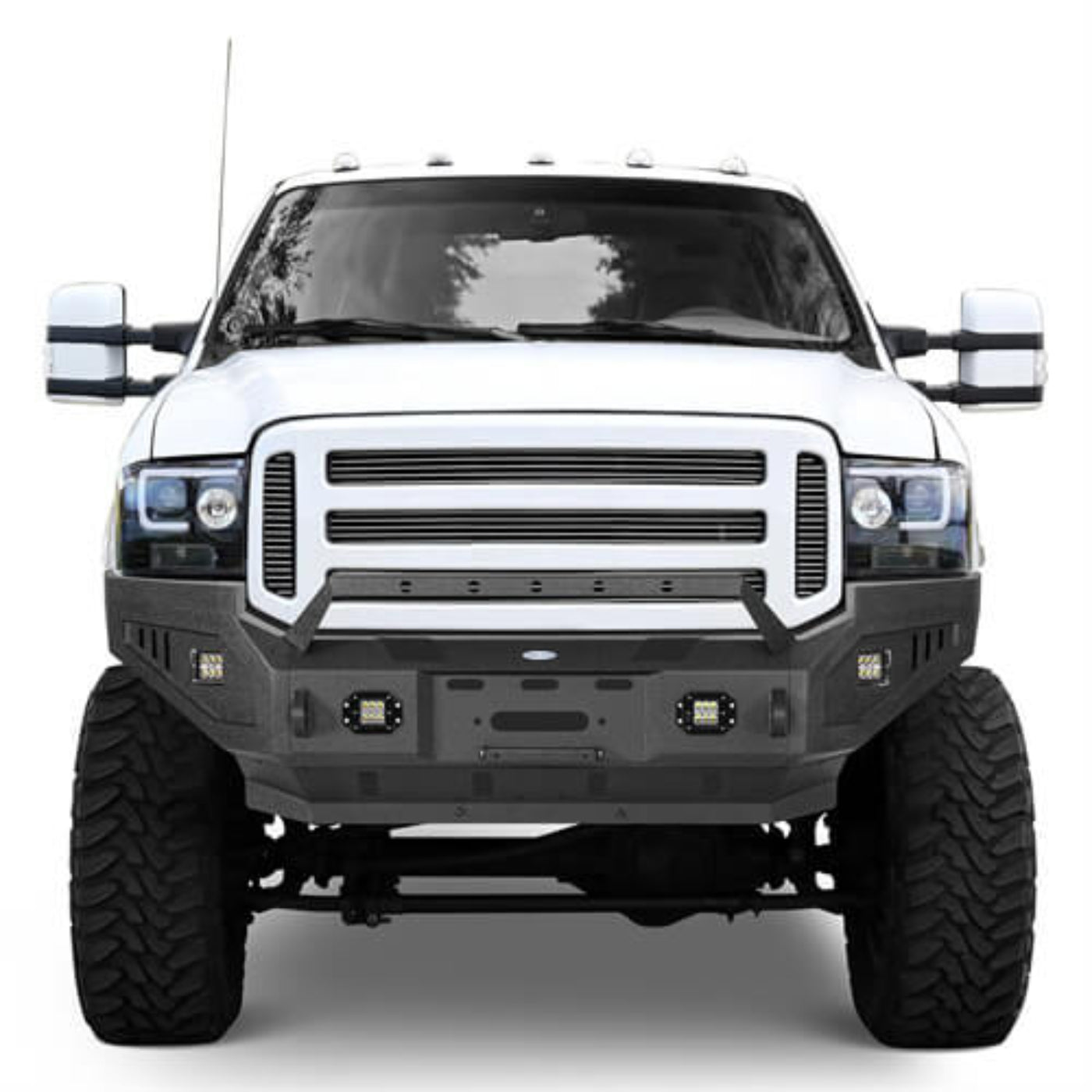 2005-2007 Ford F250 Front Bumper & Rear Bumper - Hooke Road - HE.8505+HE.8504