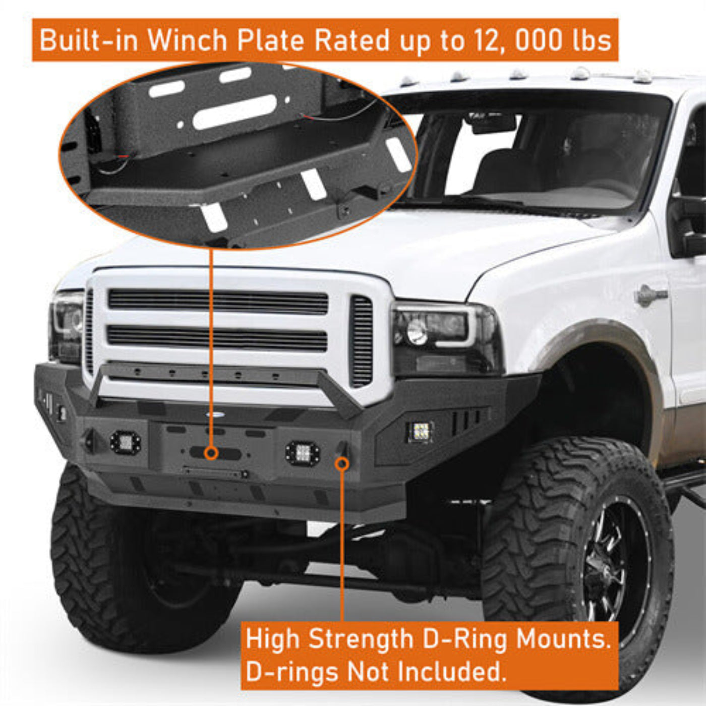 2005-2007 Ford F250 Front Bumper & Rear Bumper - Hooke Road - HE.8505+HE.8504