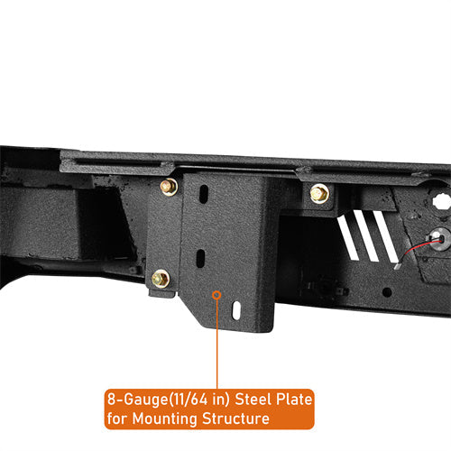 Offroad Rear Bumper w/License Plate Light For 2015-2017 Ford F-150 (Excluding Raptor) - Hooke Road