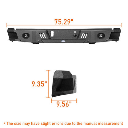 Offroad Rear Bumper w/License Plate Light For 2015-2017 Ford F-150 (Excluding Raptor) - Hooke Road