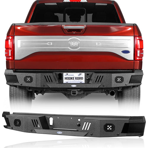 Offroad Rear Bumper w/License Plate Light For 2015-2017 Ford F-150 (Excluding Raptor) - Hooke Road