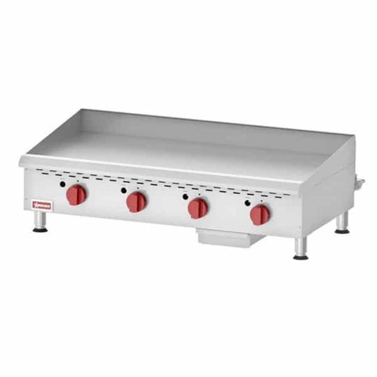 Omcan 48" Gas Countertop Griddle with Thermostatic Controls - 120,000 BTU -43019