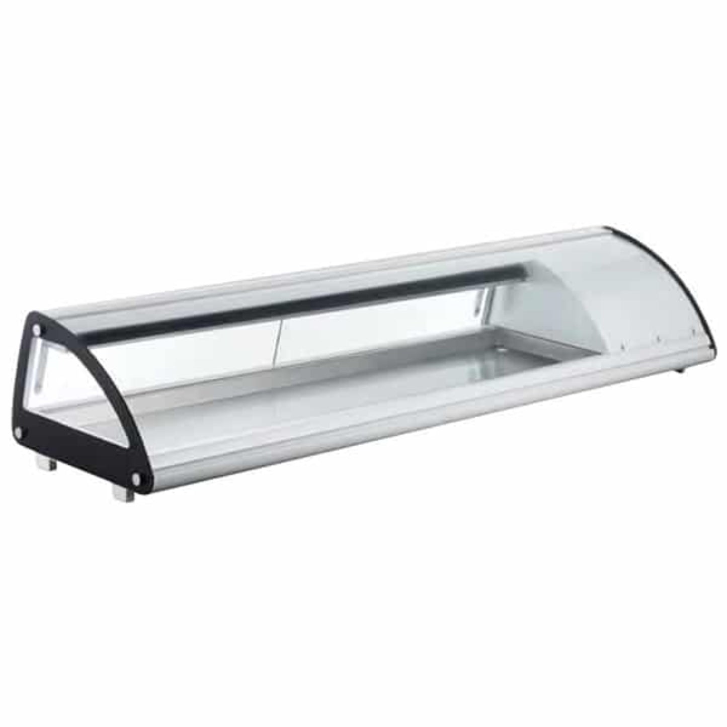 Omcan Sushi Showcase With Curved Glass Digital Control 69 inch 2.75 cu.ft. - 43116