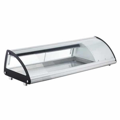 Omcan Sushi Showcase With Curved Glass Digital Control 45 inch 1.5 cu.ft. - 43223