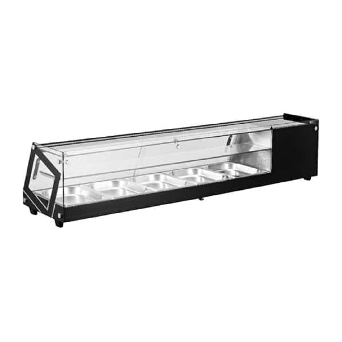 Omcan Sushi Showcase With Flat Glass Digital Control 69 inch 3.5 cu.ft. - 44395