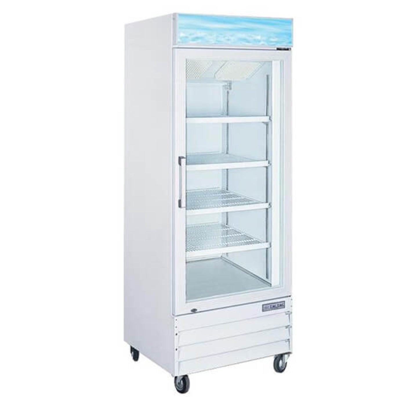 Omcan 28" White Swing Glass Door Merchandiser Refrigerator - 23 Cu Ft - Omcan-50036