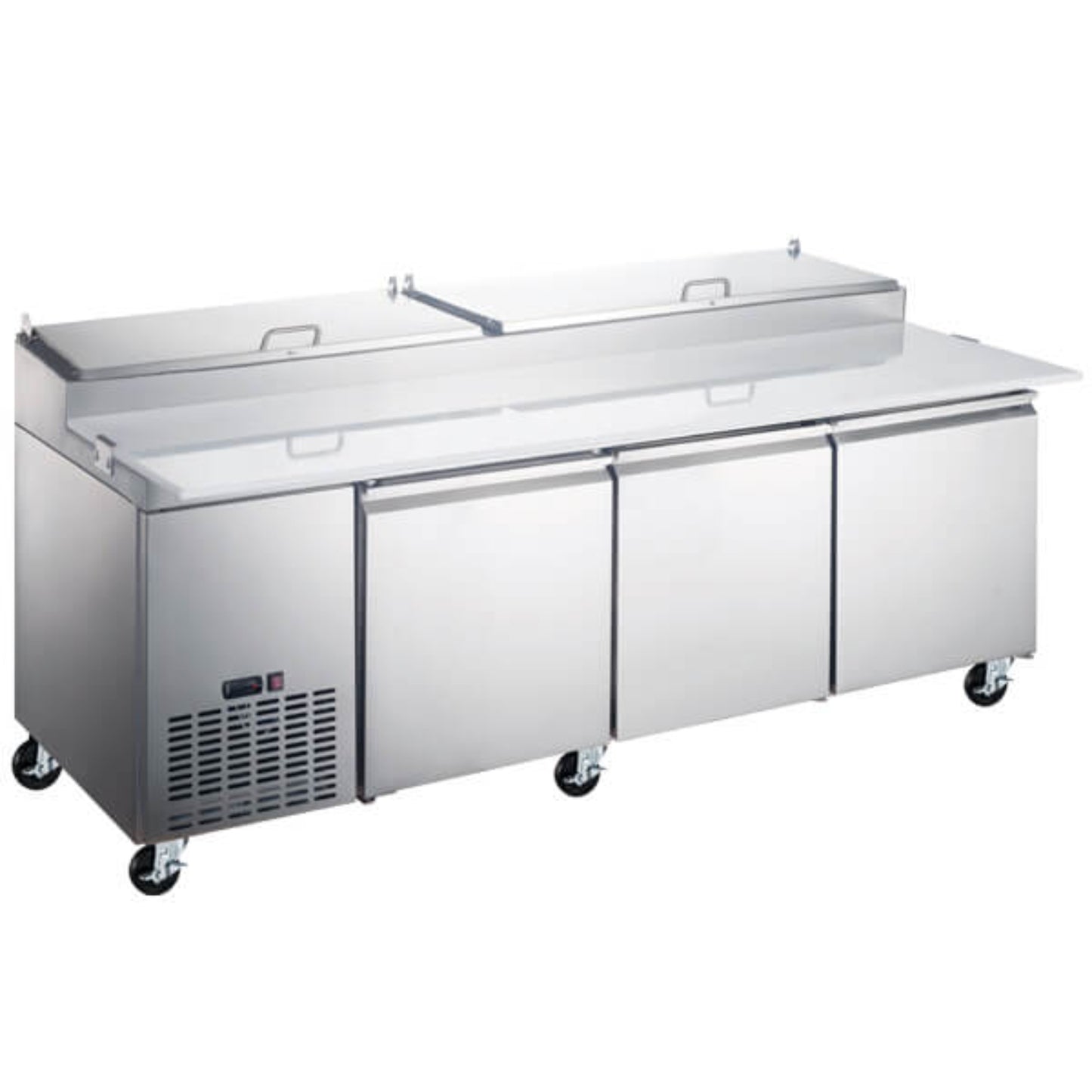 Omcan 92" Refrigerated Pizza Prep Table 3 Door - Omcan-50044