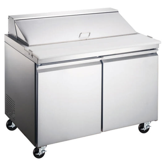 Omcan 60" 2 Door Refrigerated Sandwich Prep Table - 15.5 Cu Ft - Omcan-50047