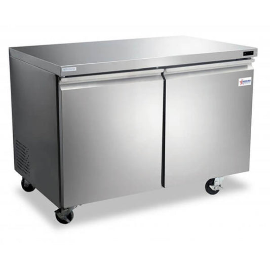 Omcan 47" Double Door Undercounter Freezer - 12 Cu Ft - Omcan-50055