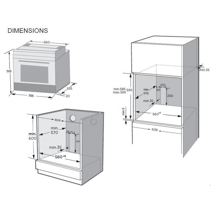 Kleenmaid OMF6014 60cm Multifunction Oven