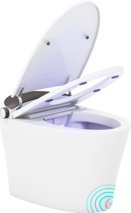 Costway Elongated Smart Toilet Bidet 1.16 GPF Auto Open Lid Heated Seat New - BA8186US-WH