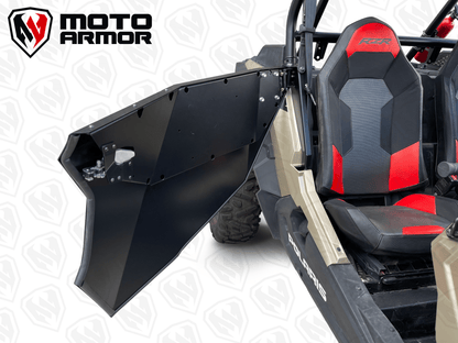 Moto Armor Polaris RZR XP 1000, XP Turbo, & Turbo S 2-Seat Aluminum Doors (2014+) - MA-RZ2-BLK