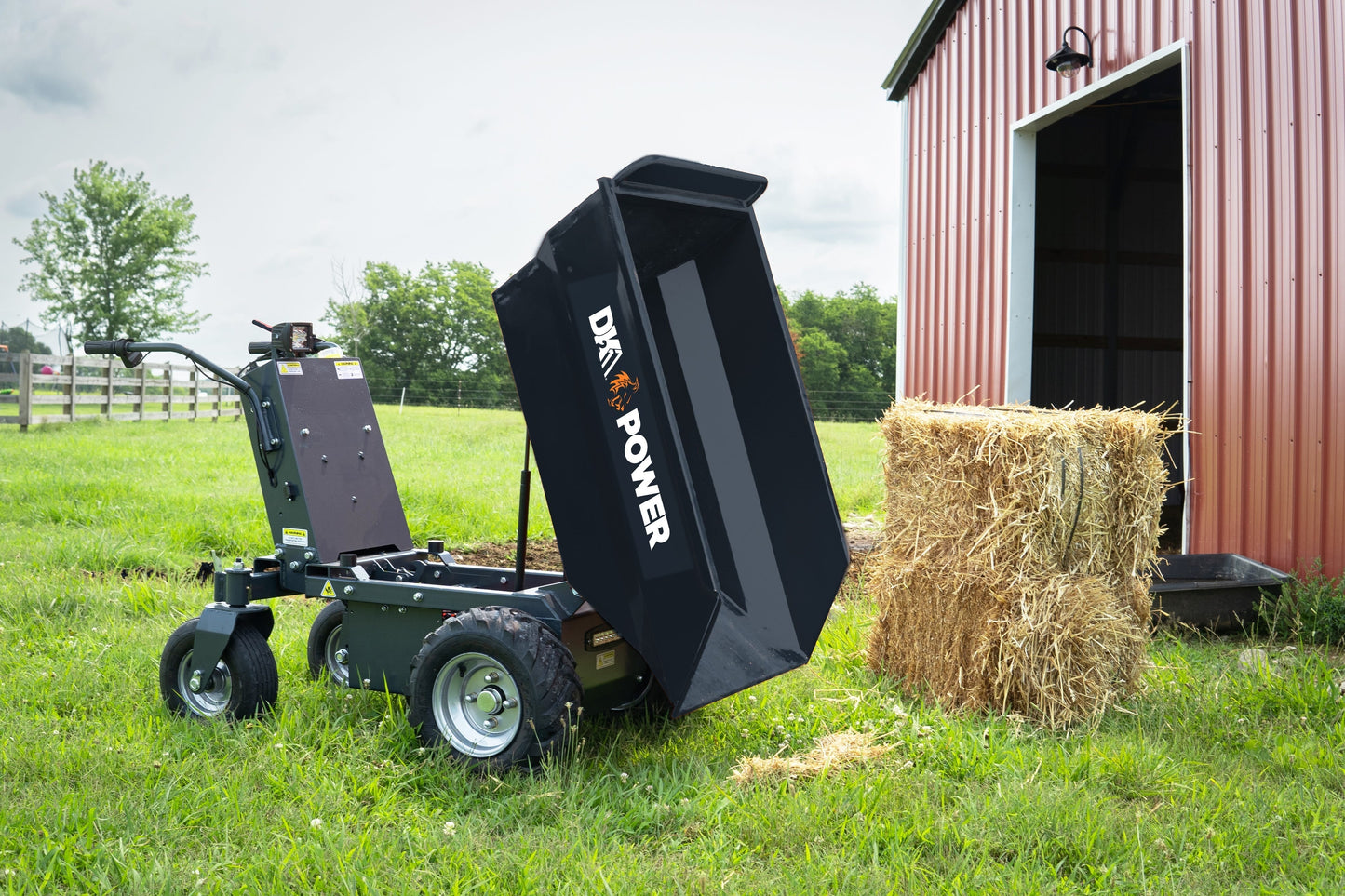 DK2 OPD812 Electric Dump Cart Self-Driving 8 cu. ft. 1100 lbs Capacity 12V New - OPD812