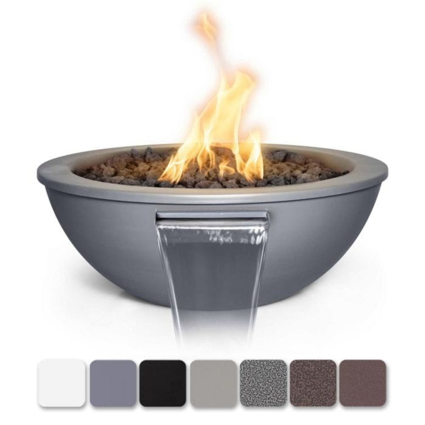 The Outdoor Plus OPT-RPCFW Sedona Powder Coated Fire and Water Bowl, 27-inch