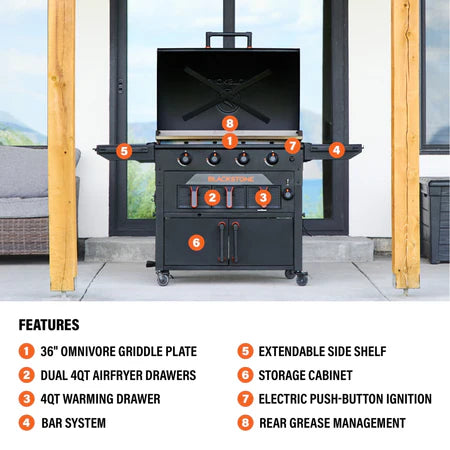 Blackstone - 36” Griddle Airfryer Combo - 2439