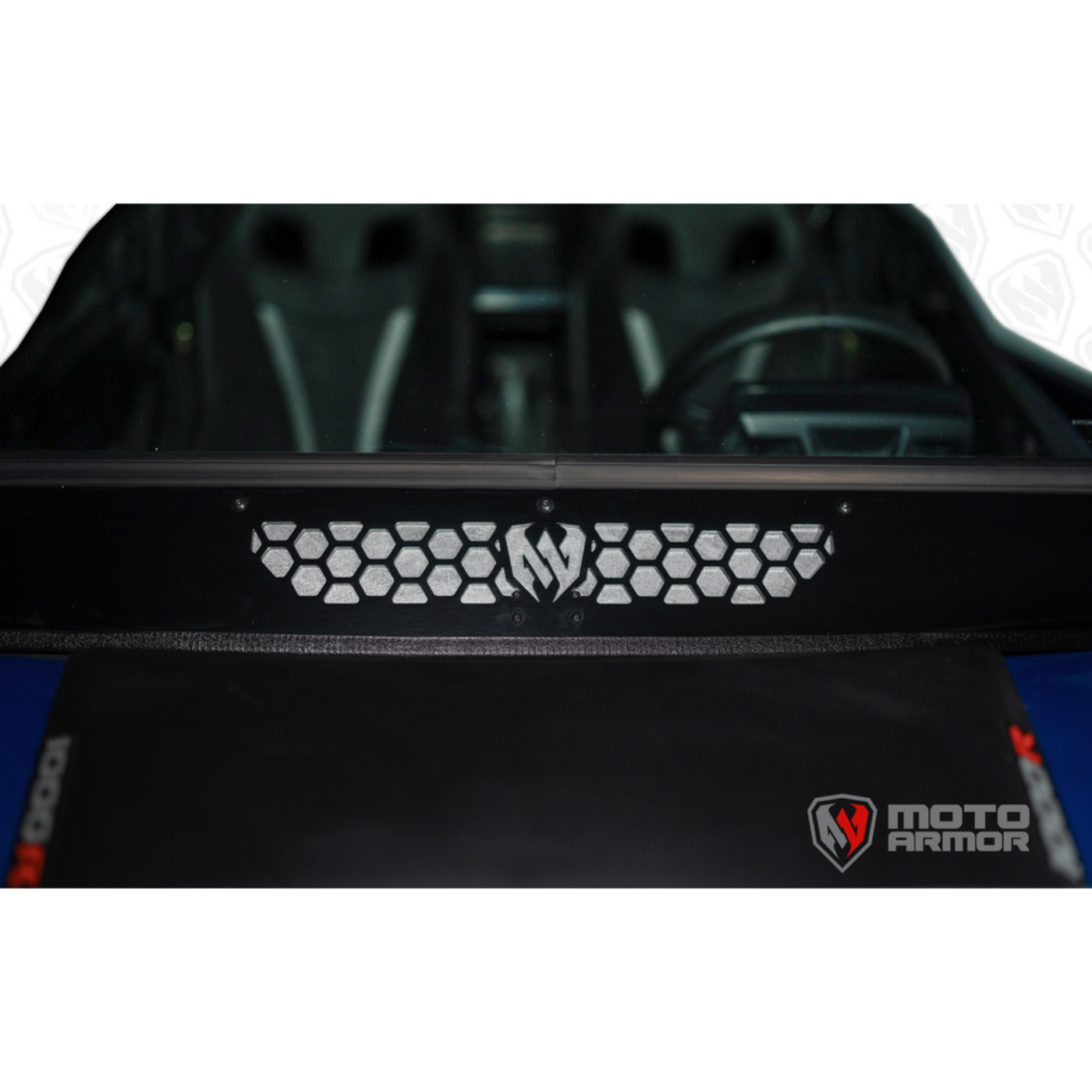 Moto Armor Can Am Commander / Maverick Full Glass Windshield - MA-COM-WS-GLS-BLK-Y