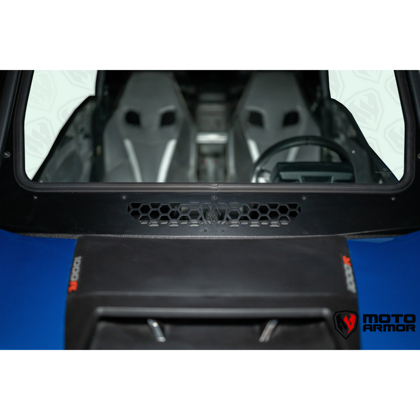 Moto Armor Can Am Commander / Maverick Full Glass Windshield - MA-COM-WS-GLS-BLK-Y