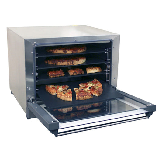 Cadco OV-023P Electric Countertop Convection Oven with Four Pizza Heat Plate Shelves - CDOV023P