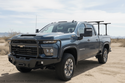 2025 Chevy Silverado 2500HD Overland Adventure Kit -  Fab Fours + Warn Winch + Truxedo Rack + ARB Rooftop Tent