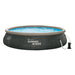 Summer Waves 16ft x 42in Quick Set Ring Above Ground Pool, Dark Gray Herringbone - 202931