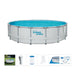 Summer Waves Elite 18ft x 48in Metal Frame Above Ground Pool Set w/ Filter Pump - 202967