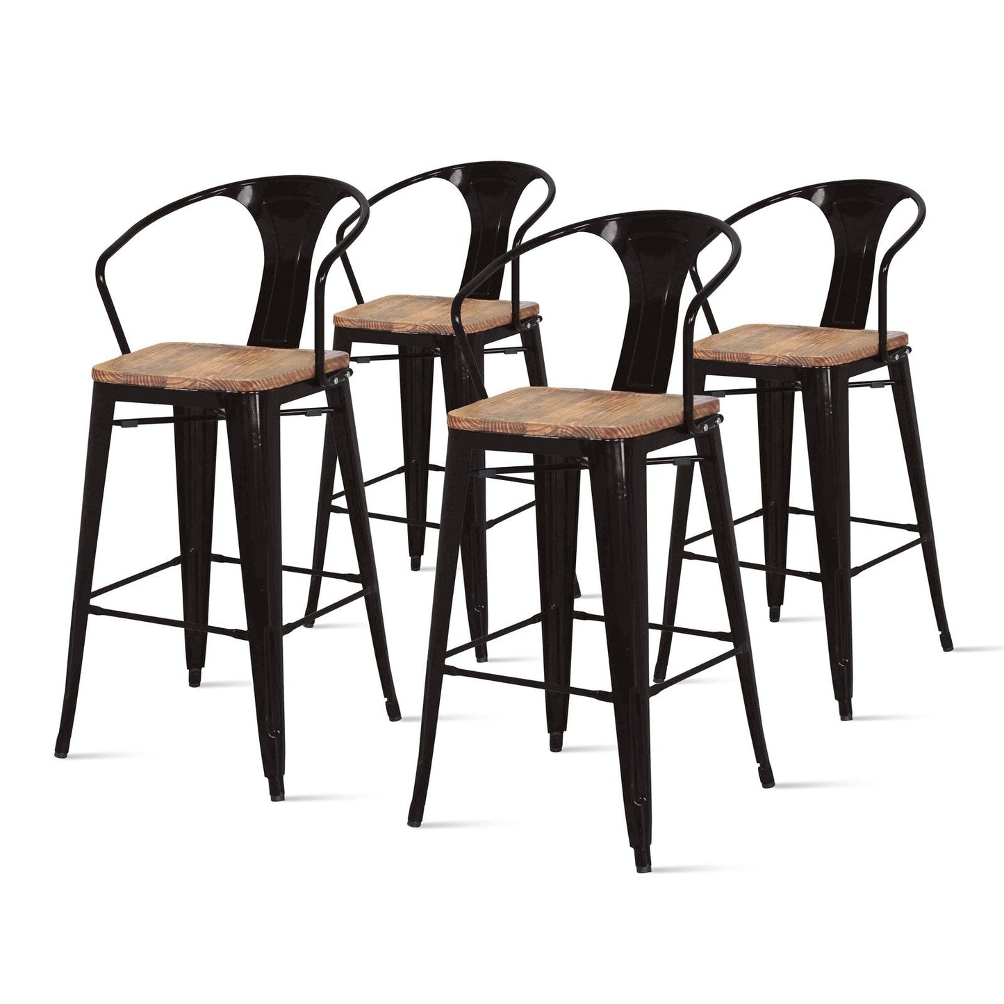 New Pacific Direct Metropolis Metal Bar Stool, (Set of 4) -  938544-B