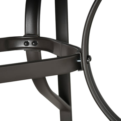 Outsunny 8 Pieces Patio Table and Chairs Set with 9 Ft Patio Umbrella, Gray - 84B-921CG