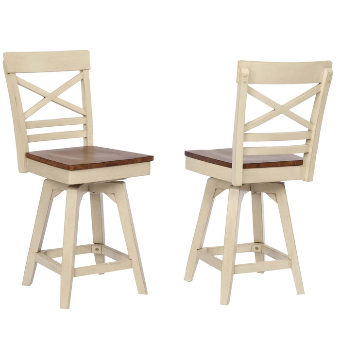 ECI Furniture Choices X Back Bartstool Height with Acacia Finished Seat 2pcs - 0737-20-CS1