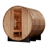 Golden Designs "Arosa" 4 Person Barrel Traditional Sauna - Pacific Cedar - GDI-B004-01