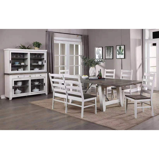 ECI Furniture La Sierra Ladder Back Dining Bench with Wood Seat - EC-1164-22-BN1