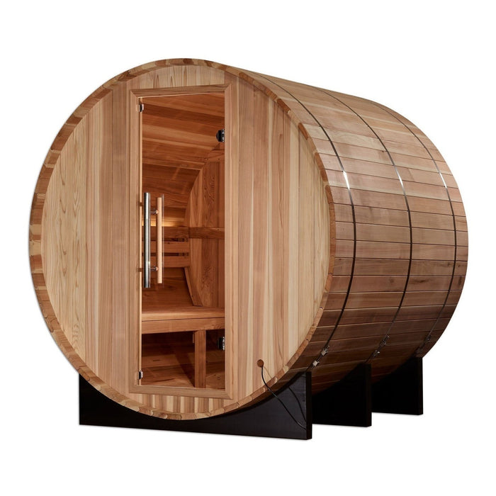 Golden Designs "Arosa" 4 Person Barrel Traditional Sauna - Pacific Cedar - GDI-B004-01