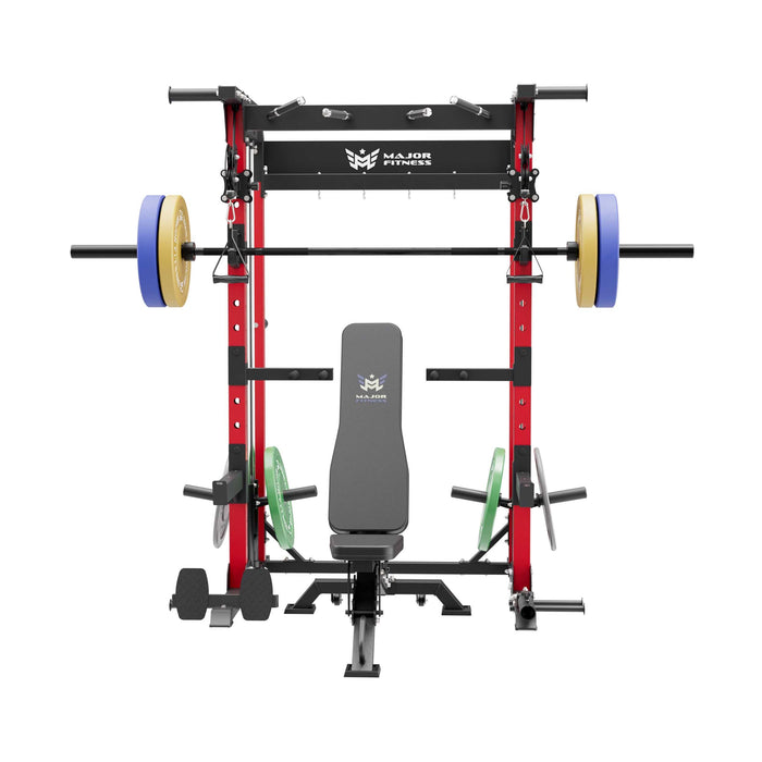 MAJOR FITNESS All-In-One Home Gym Power Rack Package F22 - CFBL-PLT01BL-OWPNT230-OBBLS Price