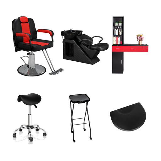 OmySalon 1 Operator Basic Salon Package Black & Red - Package 2