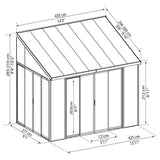 Palram Canopia | SanRemo 10x14 ft Patio Enclosure Gray/Clear - HG9064