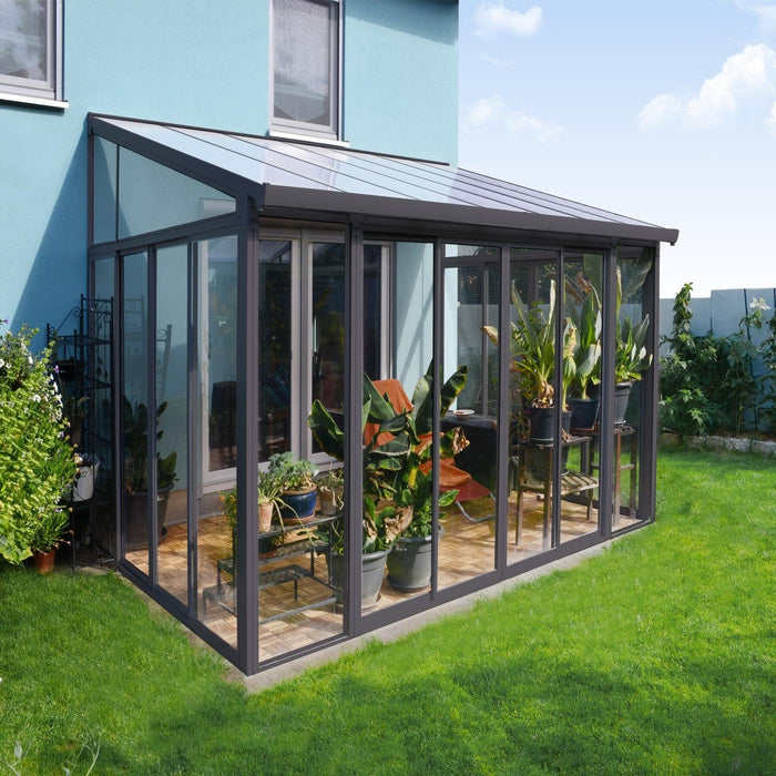 Palram Canopia | SanRemo 10x14 ft Patio Enclosure Gray/Clear - HG9064