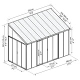 Palram Canopia | SanRemo 10x18 ft Patio Enclosure Gray/Clear - HG9065