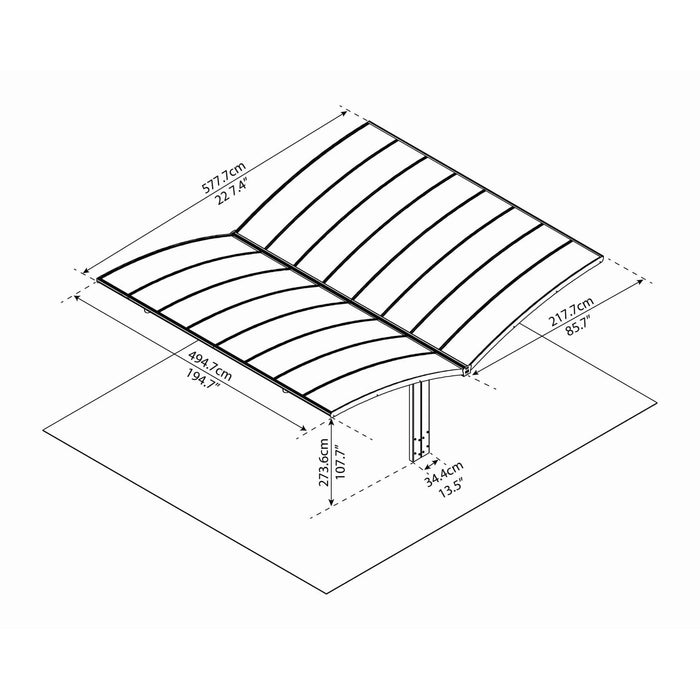 Palram Canopia | Arizona Double Carport Wing - HG9102