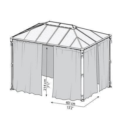 Palram - Canopia | Martinique 4300 Gazebo Netting Set - 4 Piece -m HG1063
