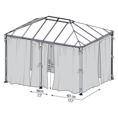 Palram - Canopia | Milano 4300/Martinique 5000 Gazebo Netting S - HG1069et
