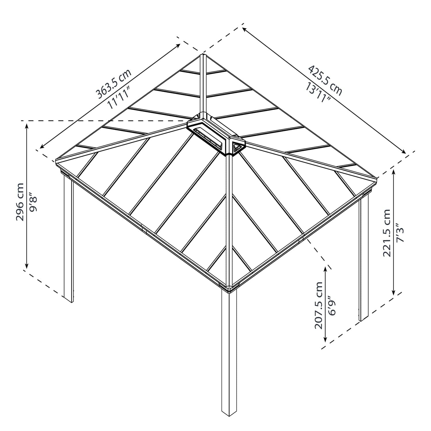 Palram Canopia | Dallas 4300 14x12 ft Gazebo - HG9142