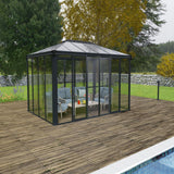 Palram Canopia | Ledro 10x14 ft Enclosed Gazebo Gray/Bronze - HG9189